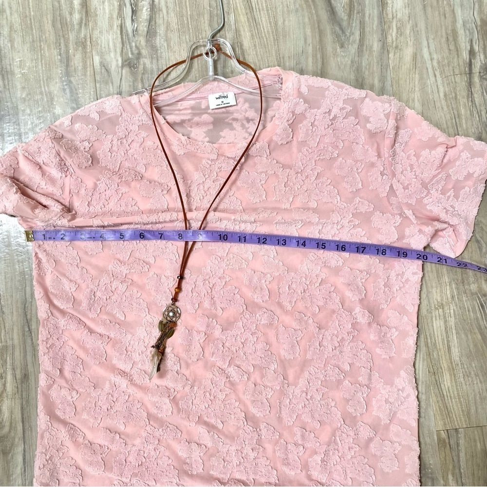 Wilfred DUSTY ROSE 🌹 burned out fabric boho blouse w prairie shabby chic vibe - Picture 9 of 10